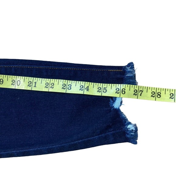 Kancan Greyson High Rise Super Skinny Jeans Womens 5/26 Blue Stretch Ankle Fray - Picture 6 of 7